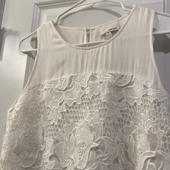 Anthropologie - Greylin - White Sleeveless Eyelet Floral Top - Picture 9 of 10